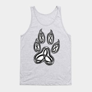 Celtic Wolf Paw Print Tank Top